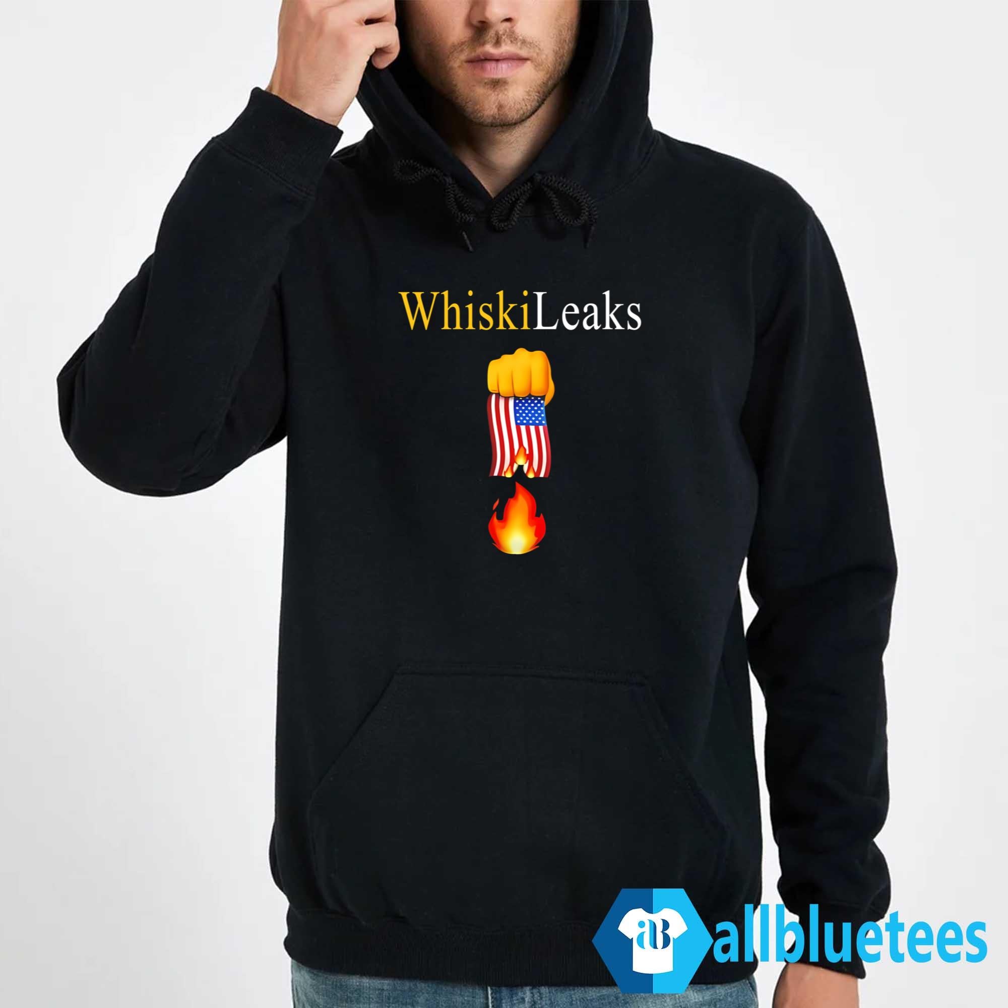 Whiskileaks Fist Flag Fire Shirt