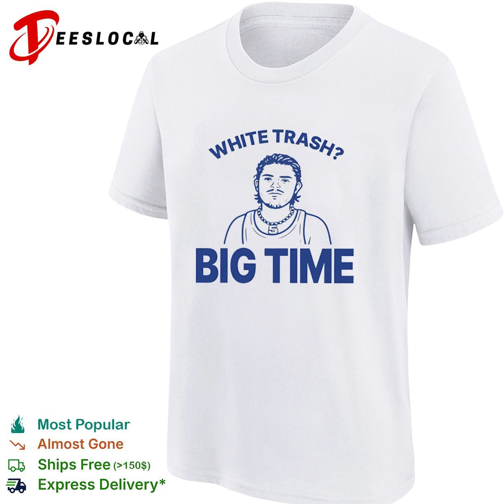 White trash big time NBA basketball shirt