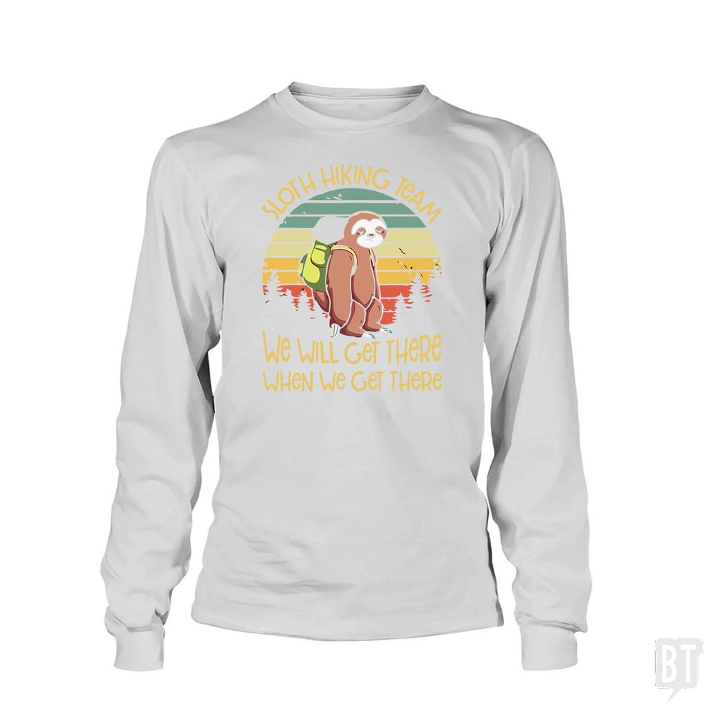 Funny Sloth Hiking Team Long Sleeve