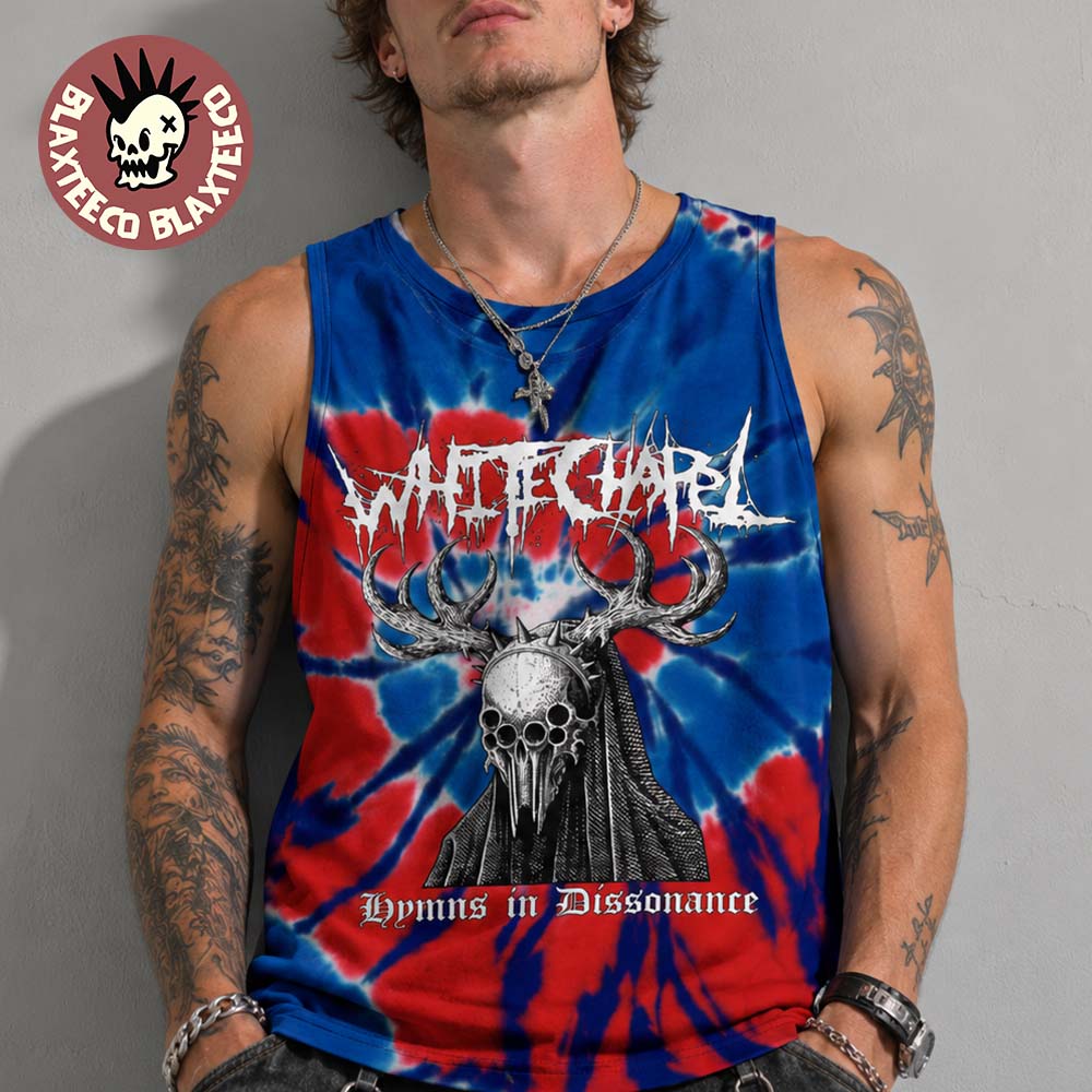 Whitechapel 2026 Summer Merch Mask Independence Tie Dye Tank Top