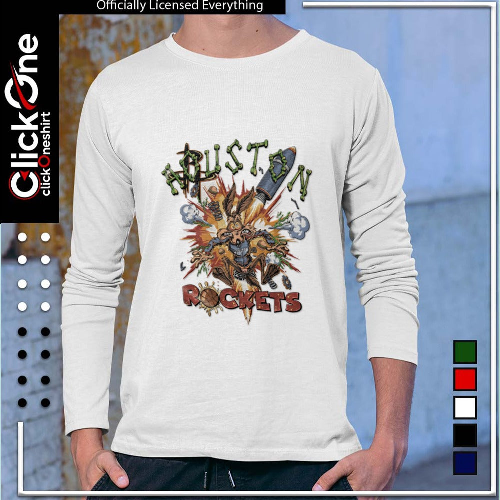 Wile E Coyote Houston Rockets NBA Rocket Explosion shirt