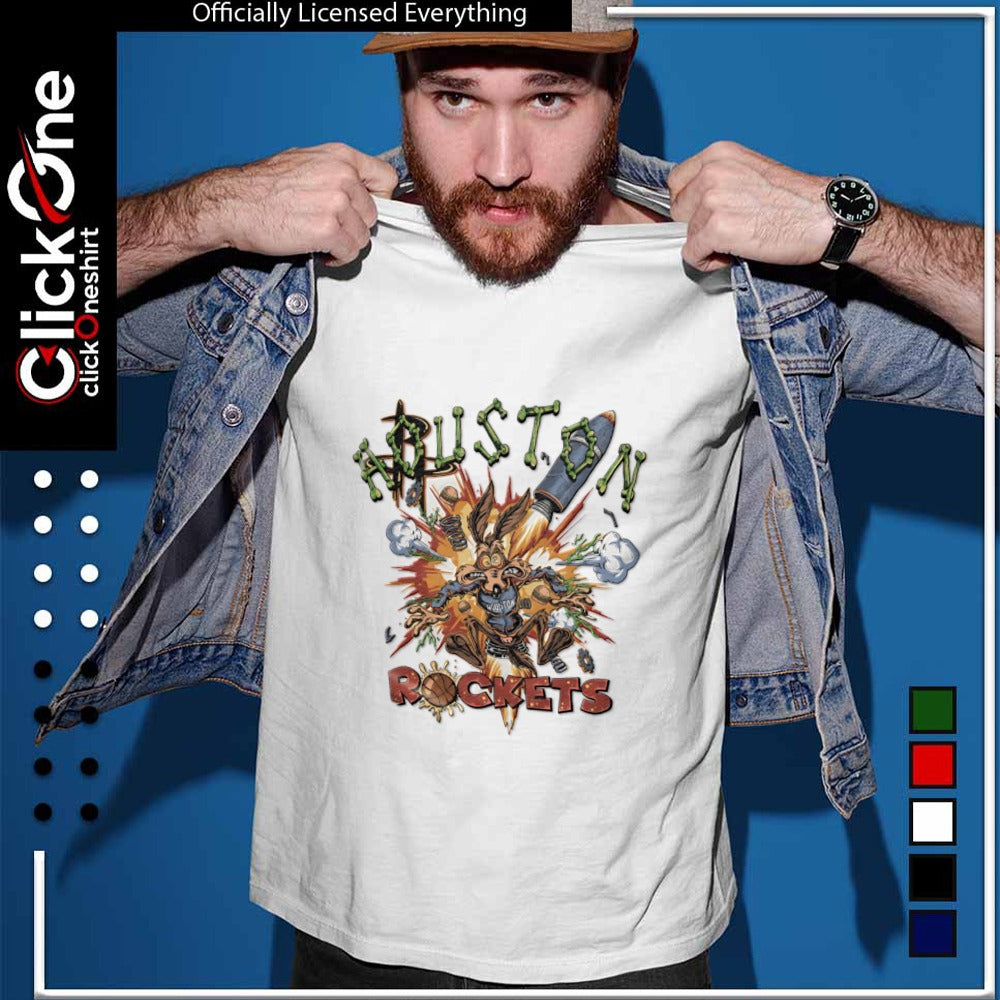 Wile E Coyote Houston Rockets NBA Rocket Explosion shirt