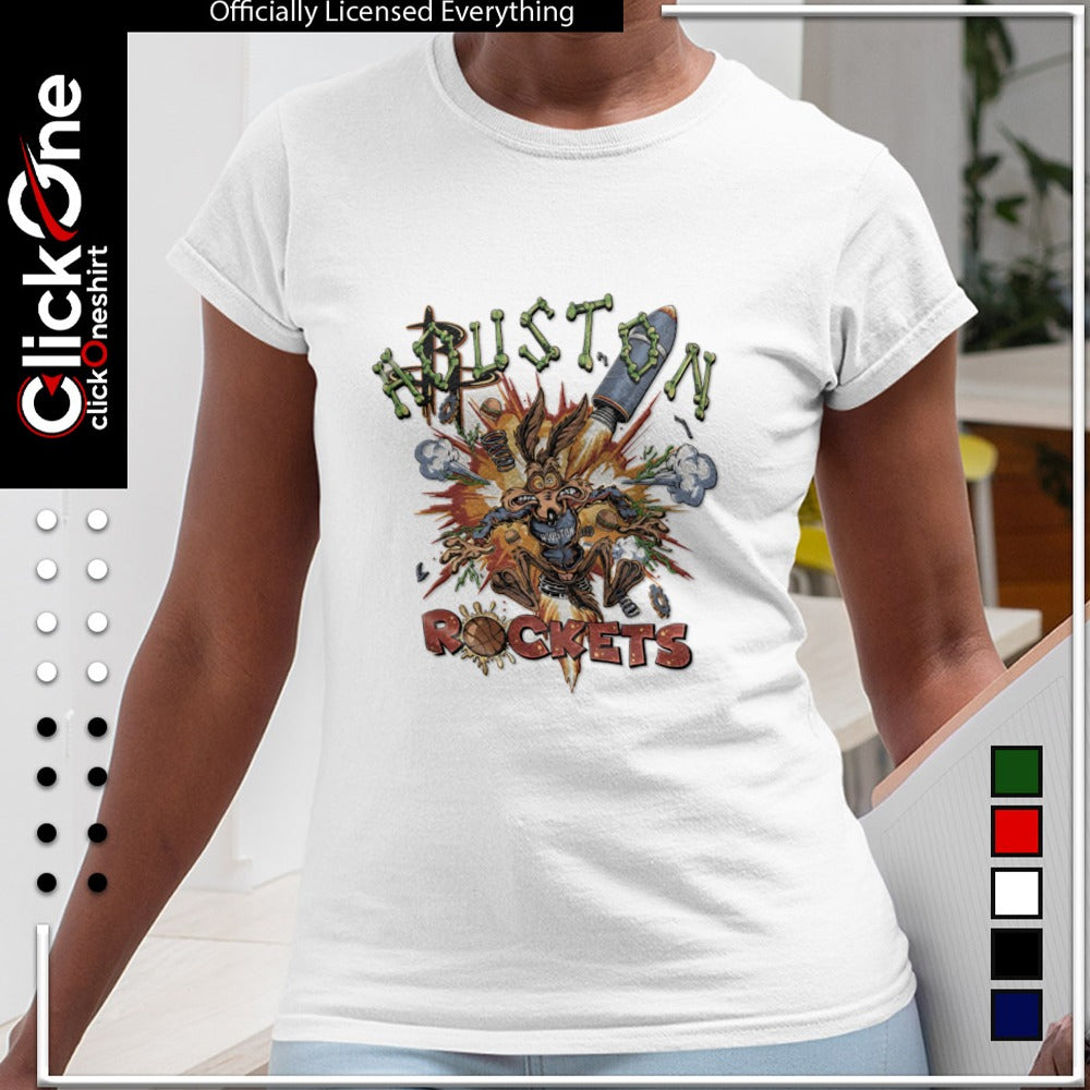 Wile E Coyote Houston Rockets NBA Rocket Explosion shirt