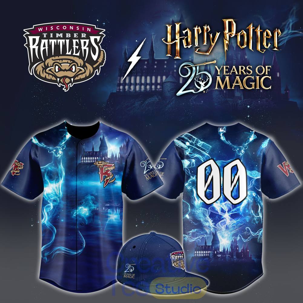 Wisconsin Timber Rattlers x Harry Potter Night “25 Years of Magic” Custom Baseball Jersey