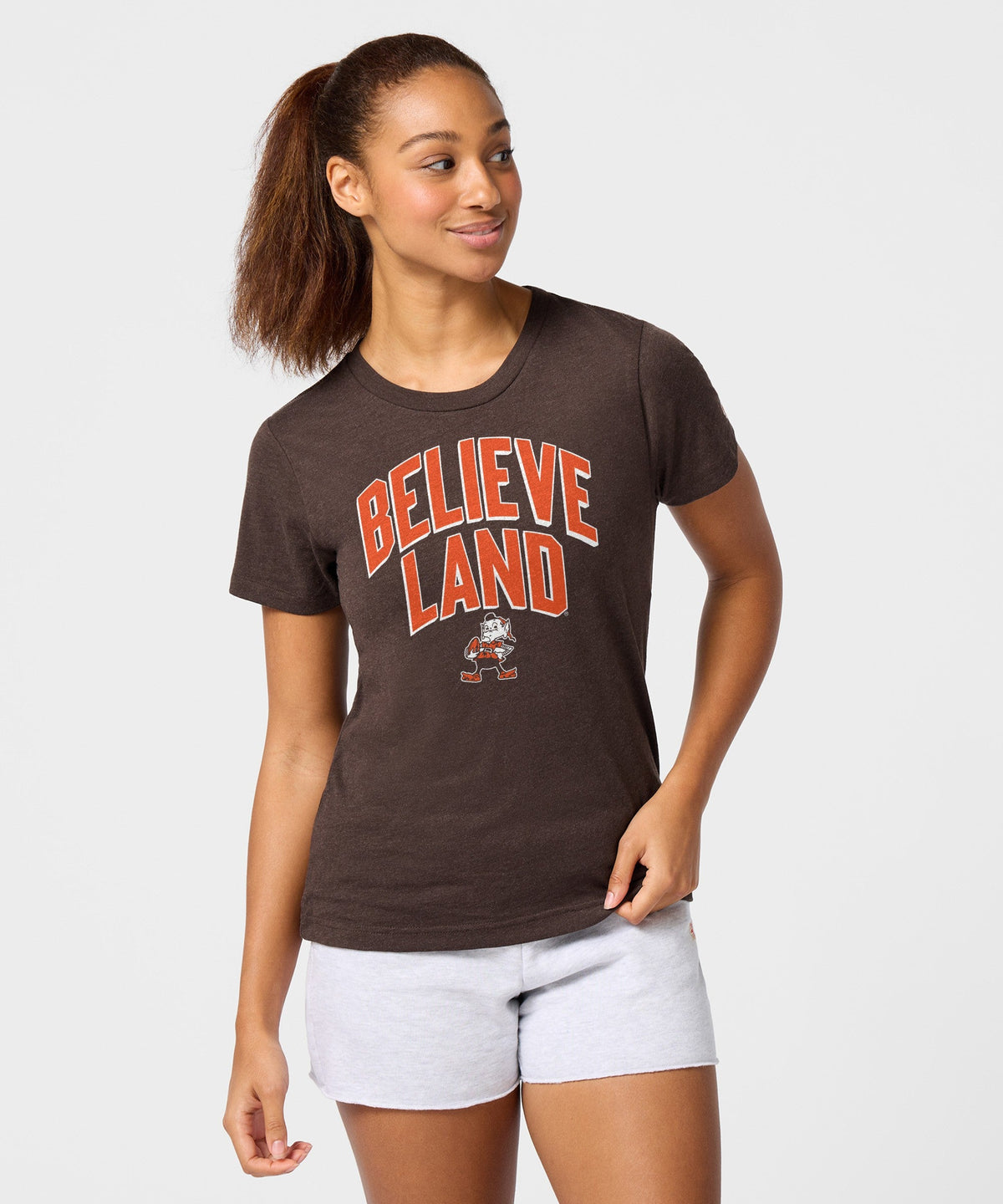 Women's Believeland Cleveland Browns Brownie
