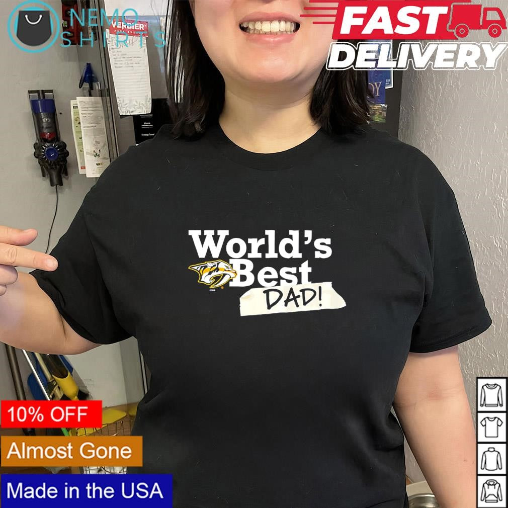 World’s Best Dad with Nashville Predators logo shirt