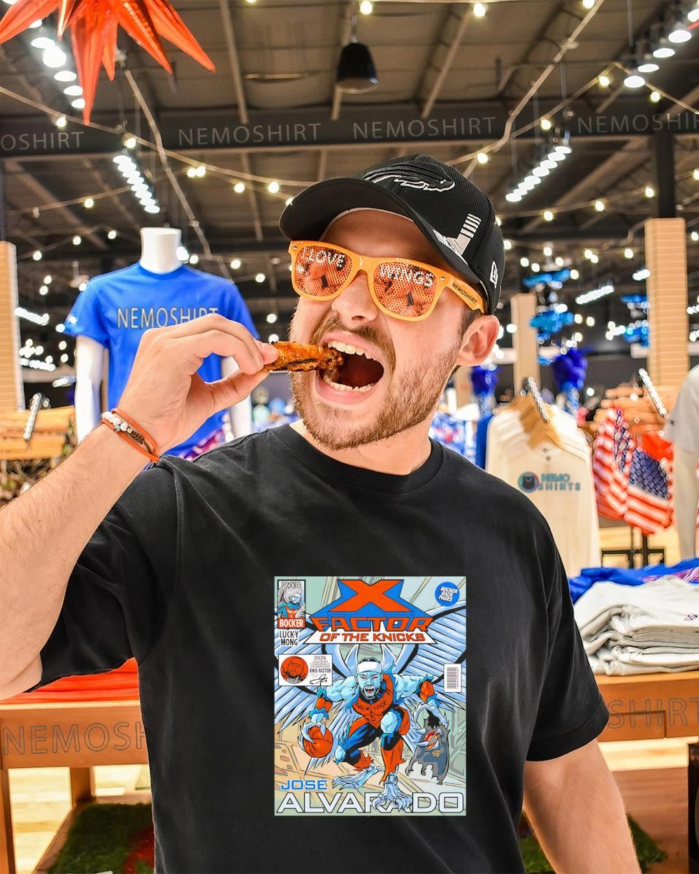 Jose Alvarado Archangel Marvel character Factor of the Knicks shirt