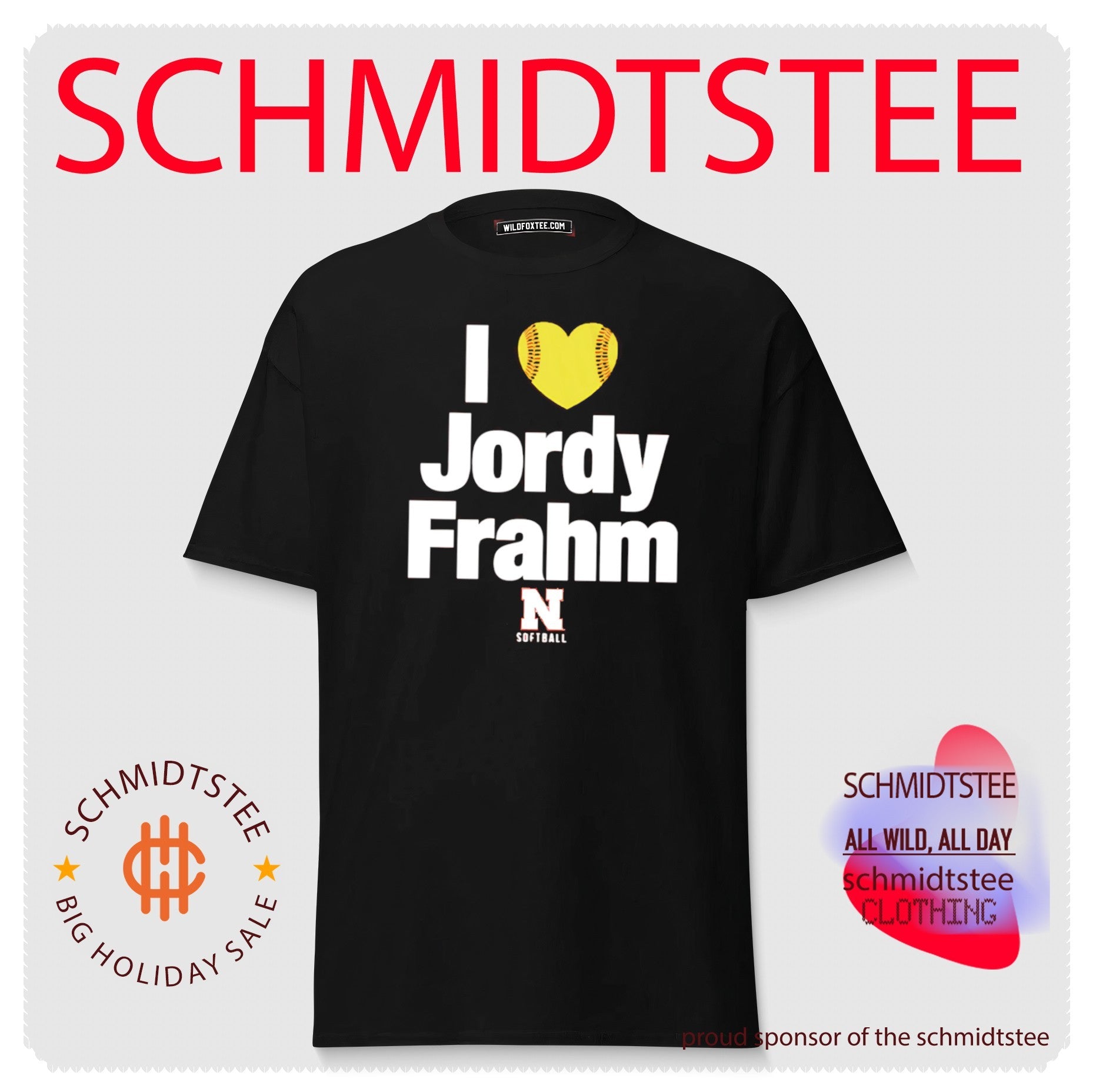 I love Jordy Frahm Nebraska Softball shirt