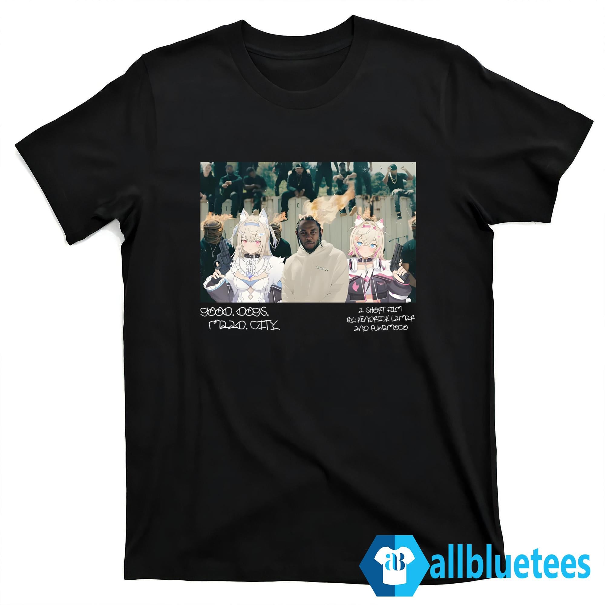 Yaruki Fwmc X Kendrick Lamar Anime Good Dogs Maad City Shirt