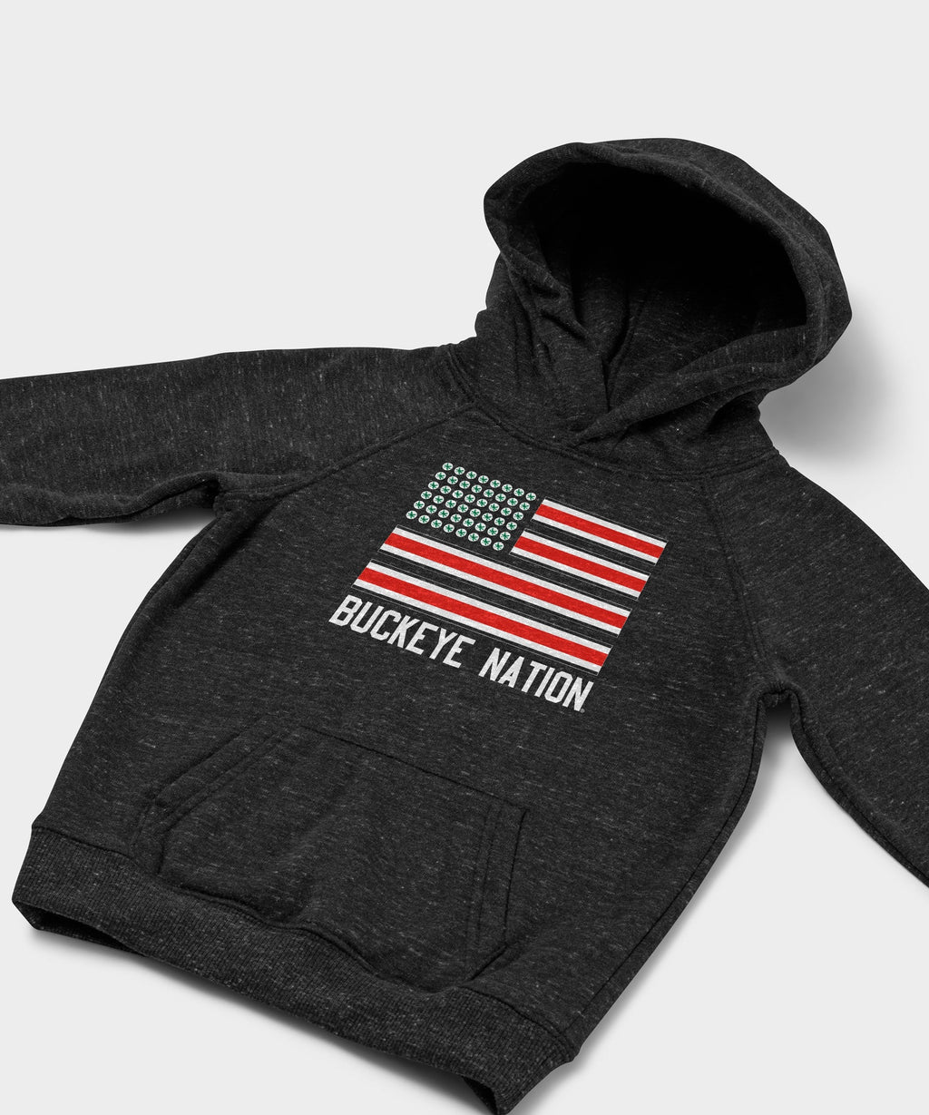 Youth Buckeye Nation Flag Hoodie