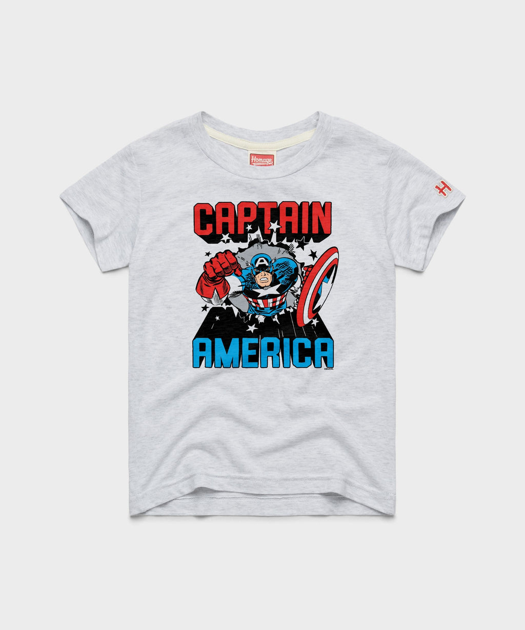 Youth Captain America Bustin' Through