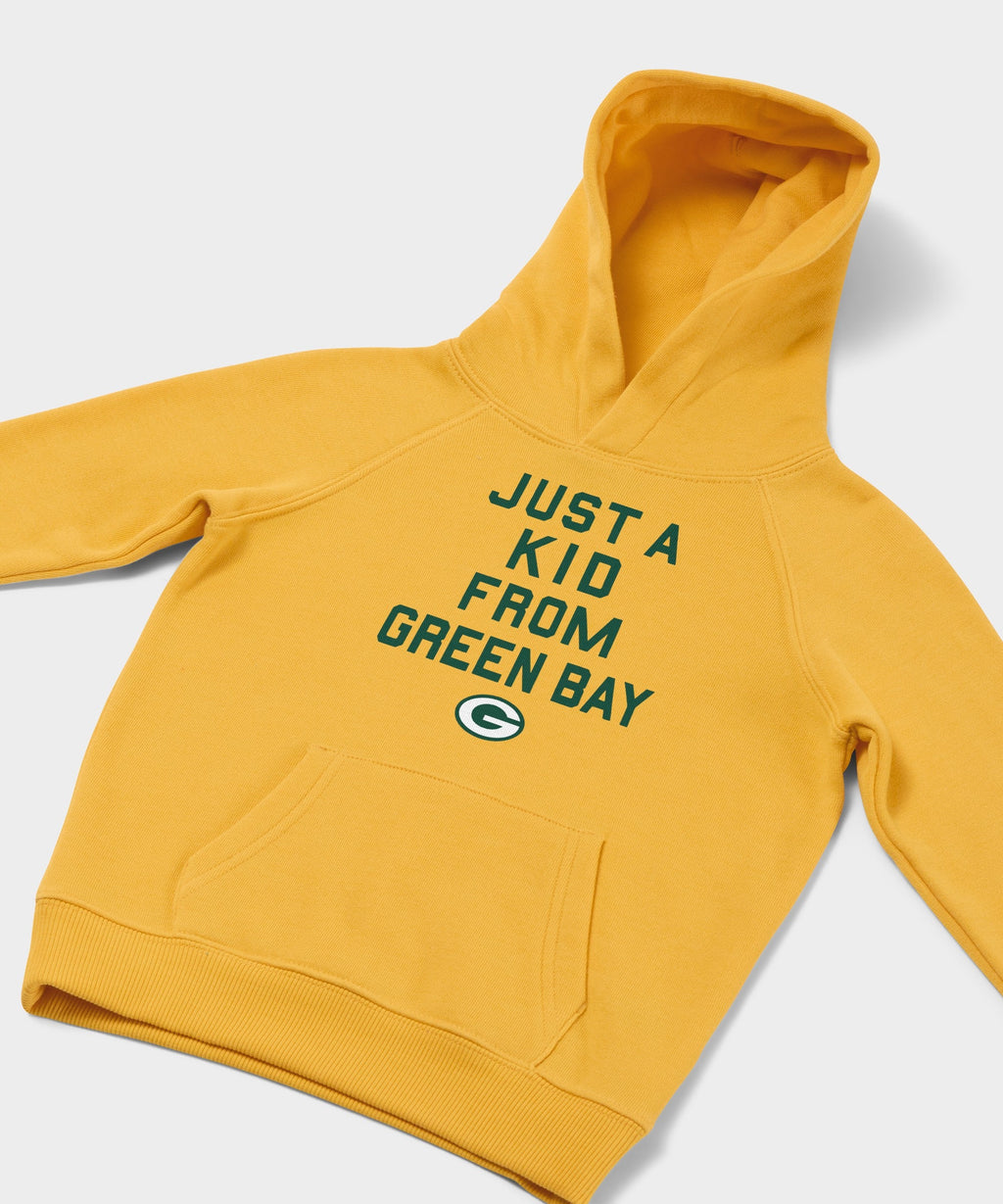Youth Green Bay Packers Just A Kid From Green Bay Hoodie
