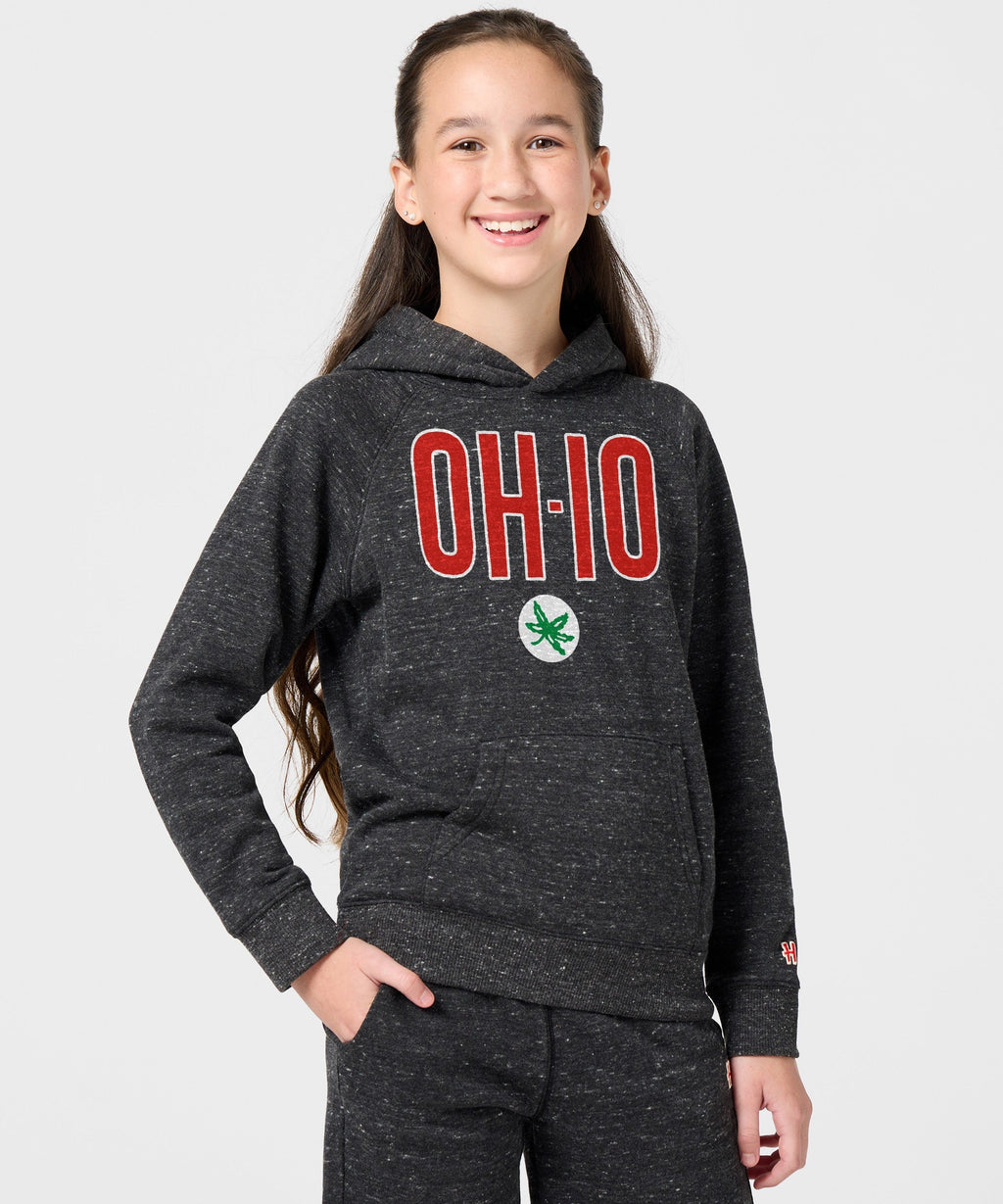 Youth OH-IO Buckeye Leaf Hoodie