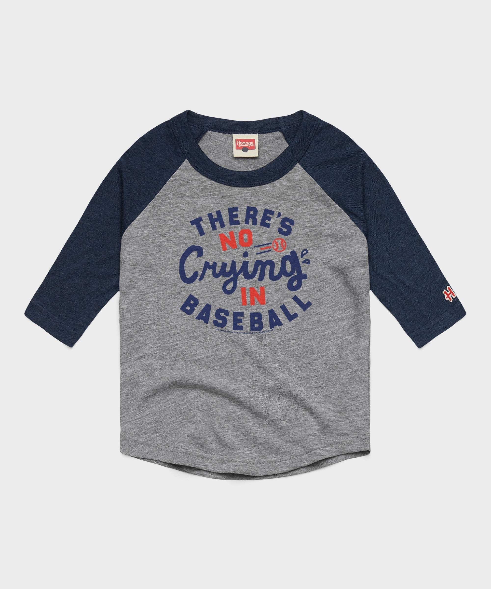 Youth There's No Crying In Baseball Raglan
