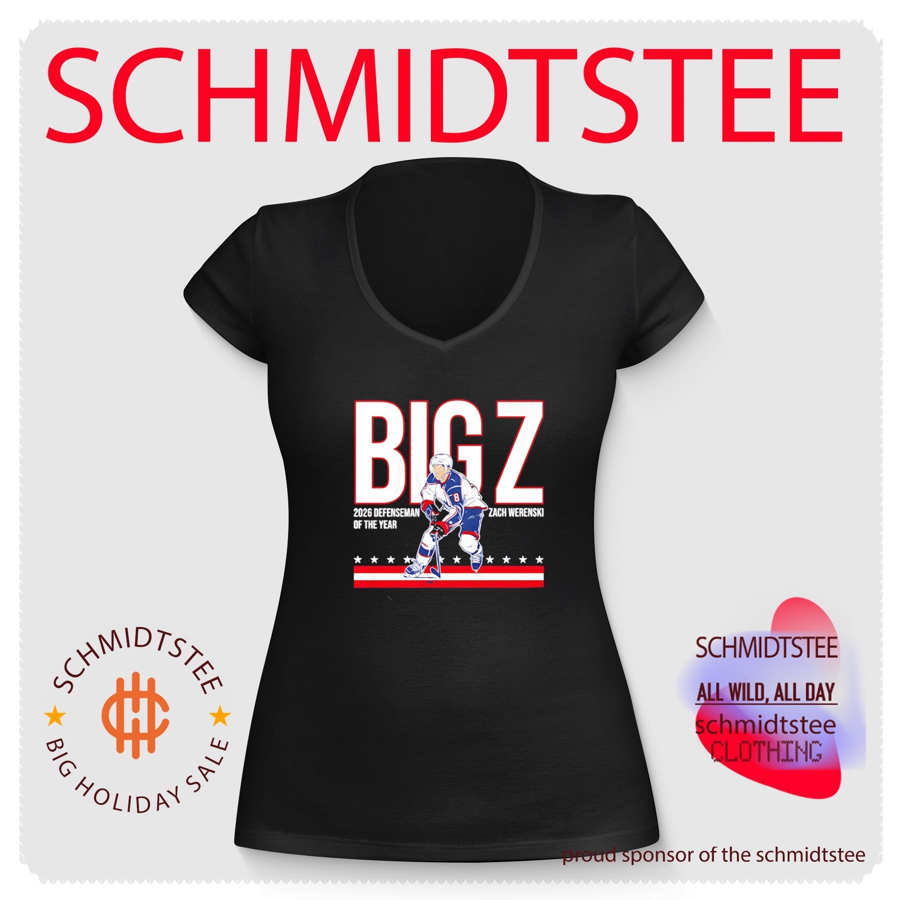 Zach Werenski Columbus Blue Jackets Big Z 2026 Defenseman of the Year shirt