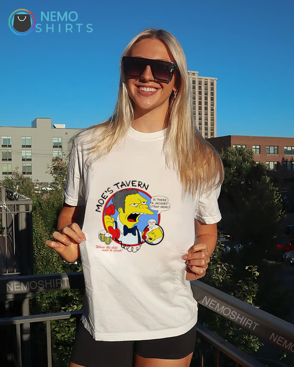 Simpsons Moe’s Tavern is there a Jacques Strap here shirt