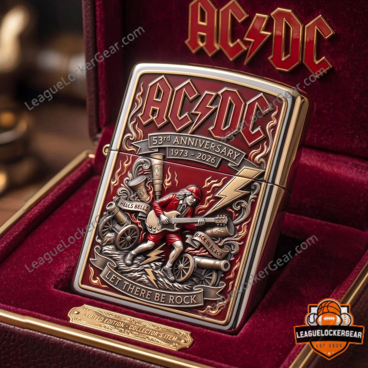 AC/DC 53rd Anniversary Hells Bells Back In Black Lighter