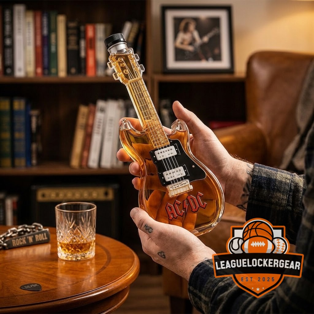 AC/DC Electric Guitar Shaped Whiskey Decanter