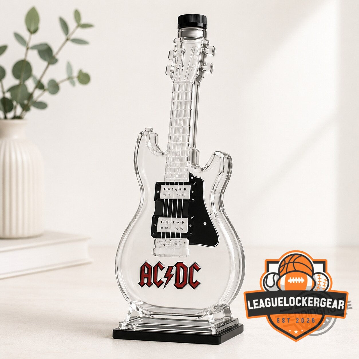 AC/DC Electric Guitar Shaped Whiskey Decanter