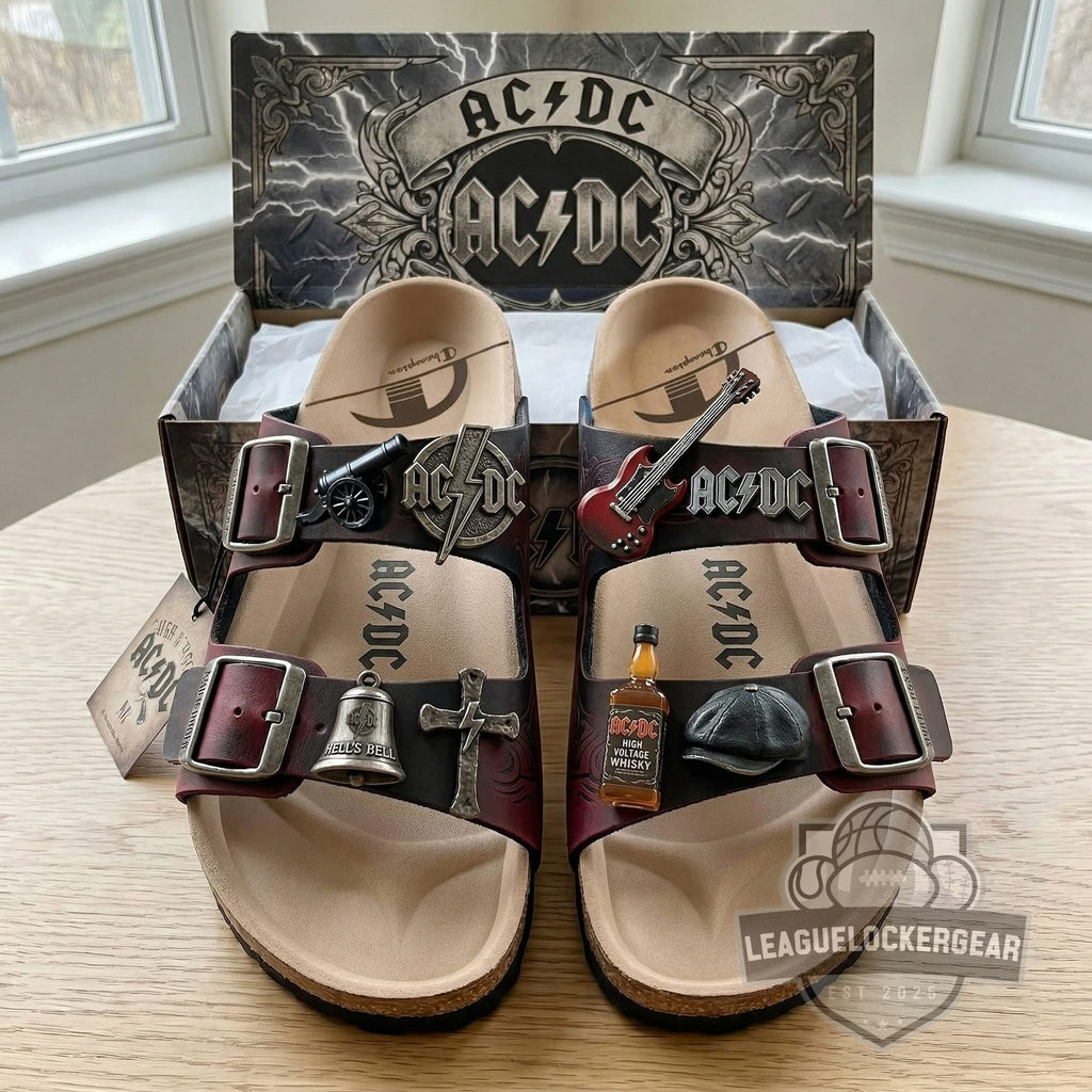 AC/DC Hells Bells High Voltage Sandals With Charms