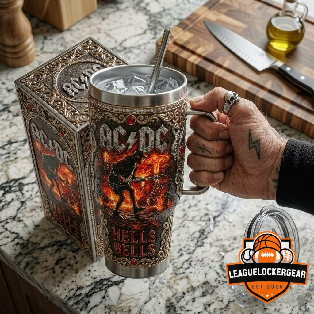 AC/DC Hells Bells Tumbler With Handle
