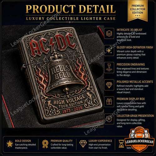 AC/DC High Voltage Tour Edition 1973-2026 Hells Bell Zippo Lighter