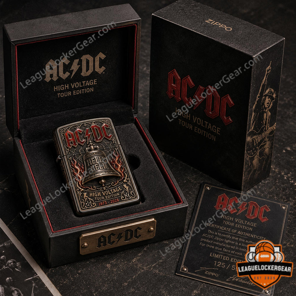 AC/DC High Voltage Tour Edition 1973-2026 Hells Bell Zippo Lighter