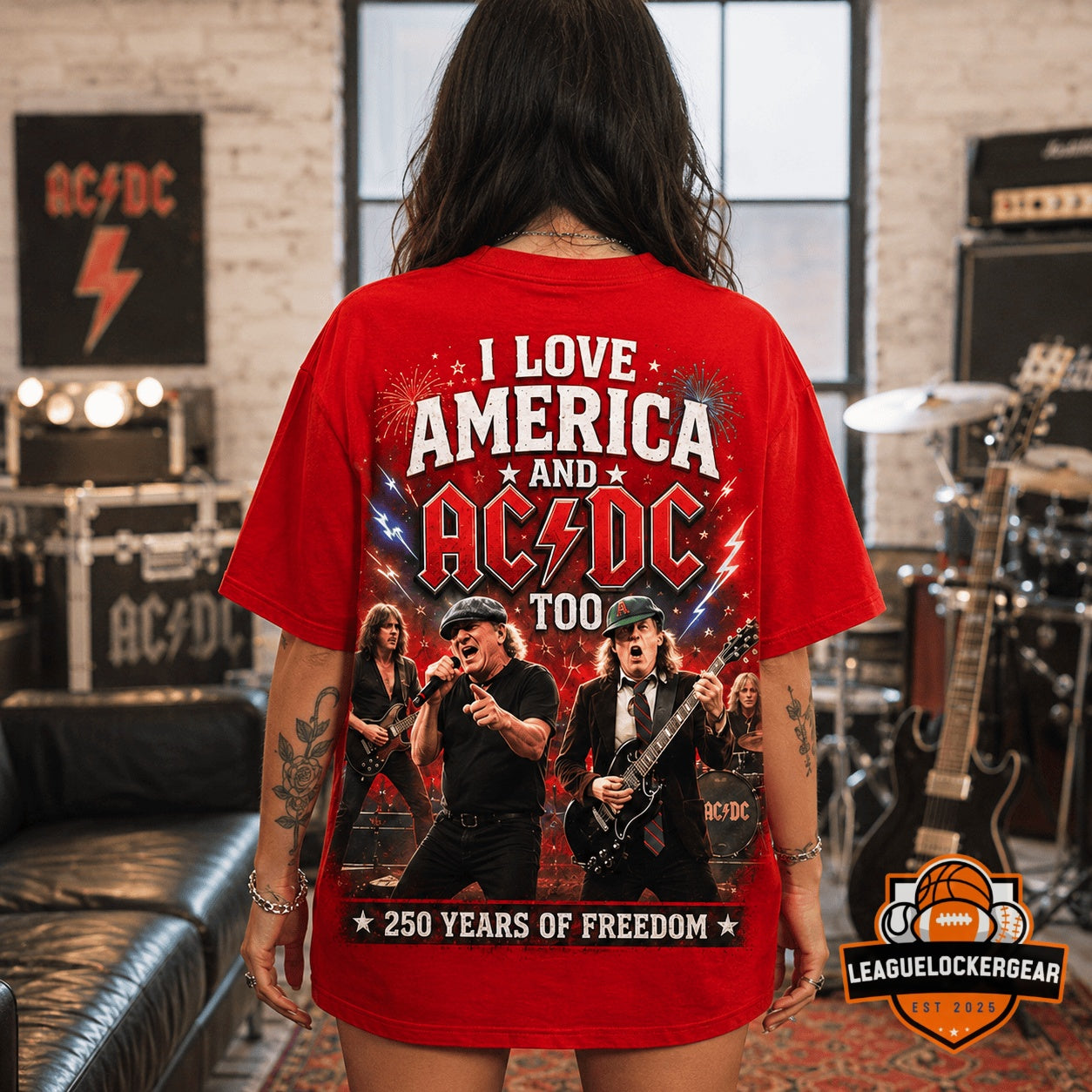 AC/DC America 250 Years of Freedom Independence Day T-Shirt