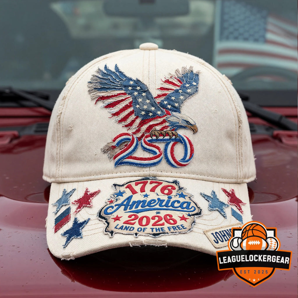 America 250th Anniversary 1776-2026 Land of the Free Baseball Cap