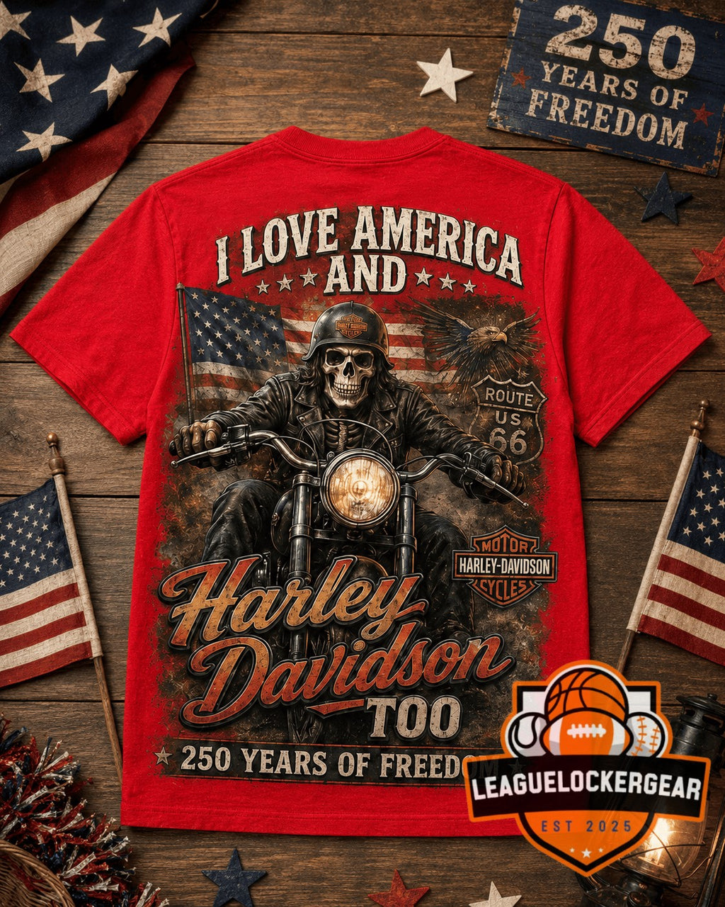 America Harley-Davidson 250 Years of Freedom T-Shirt