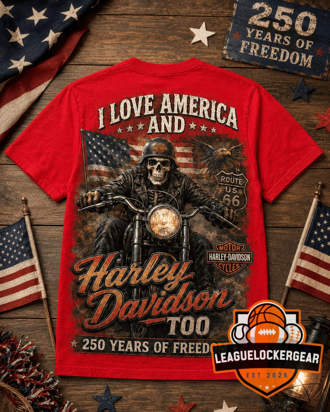America Harley-Davidson 250 Years of Freedom T-Shirt