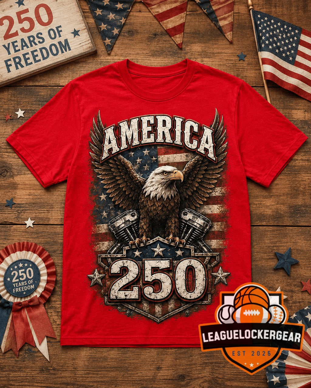 America Harley-Davidson 250 Years of Freedom T-Shirt