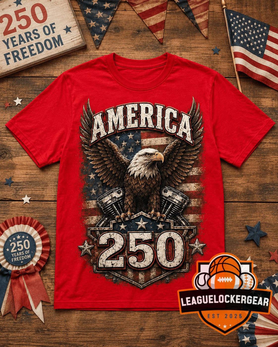 America Harley-Davidson 250 Years of Freedom T-Shirt