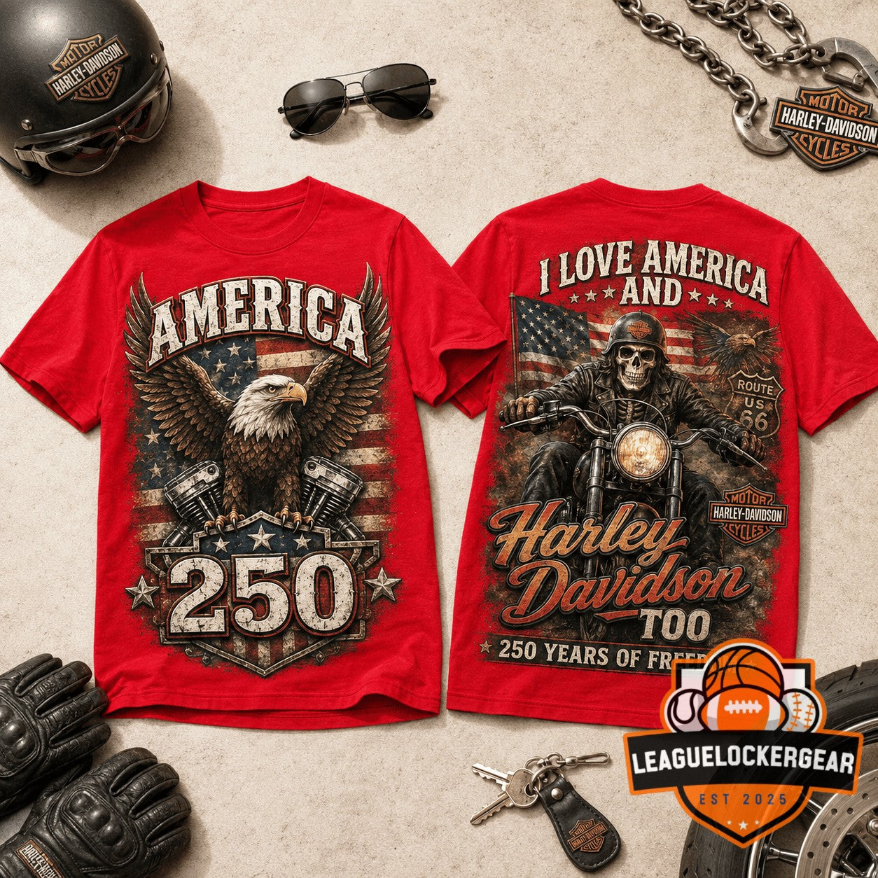 America Harley-Davidson 250 Years of Freedom T-Shirt