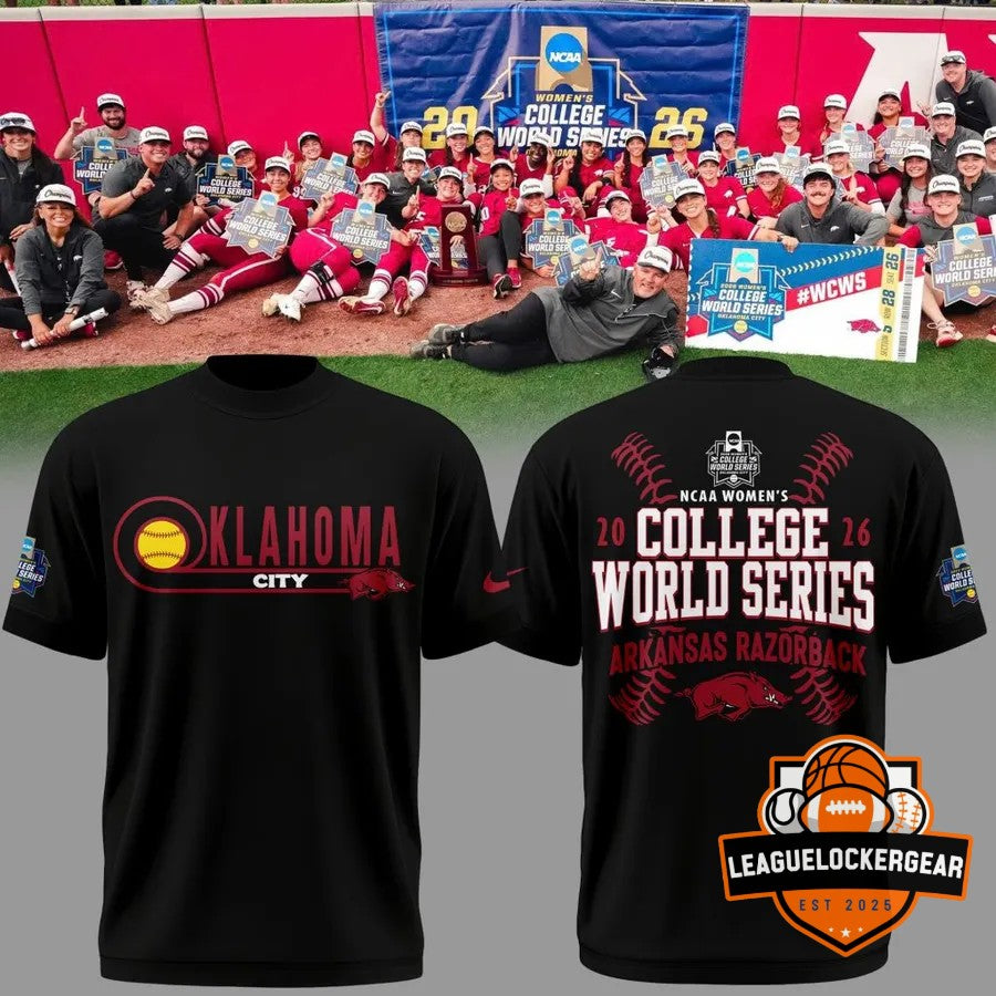 Arkansas Razorbacks NCAA Women’s College World Series 2026 Oklahoma City T-Shirt