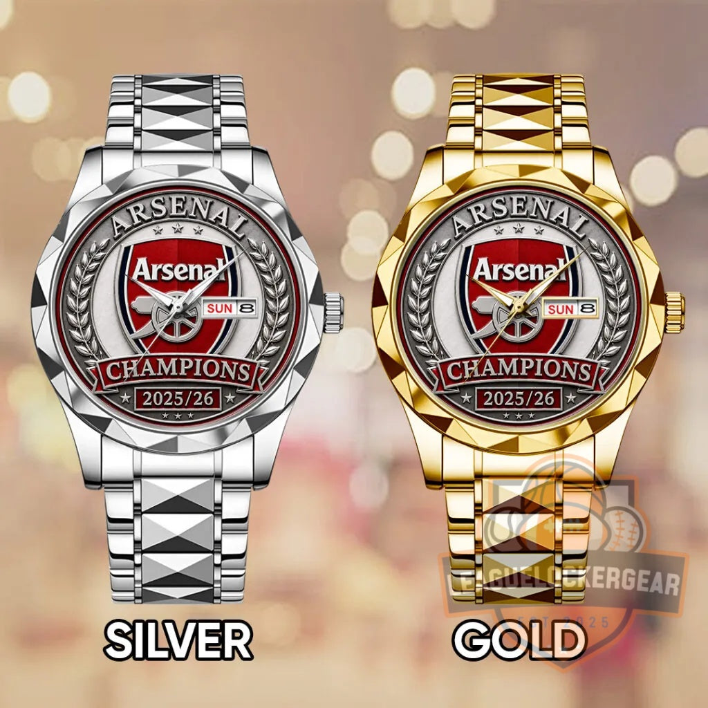 Arsenal FC Premier League Champions 25/26 Alloy Luxury Quartz Watch