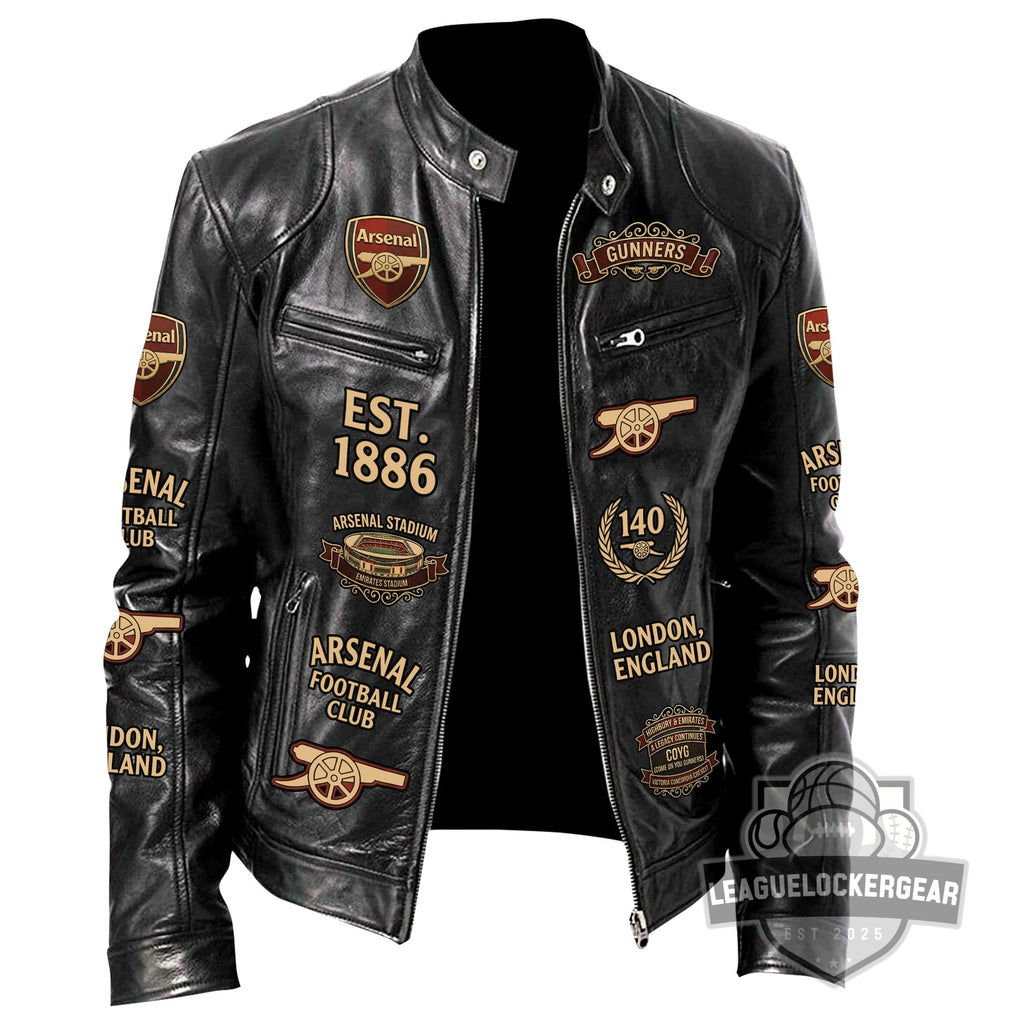 Arsenal FC 140th Anniversary Leather Jacket