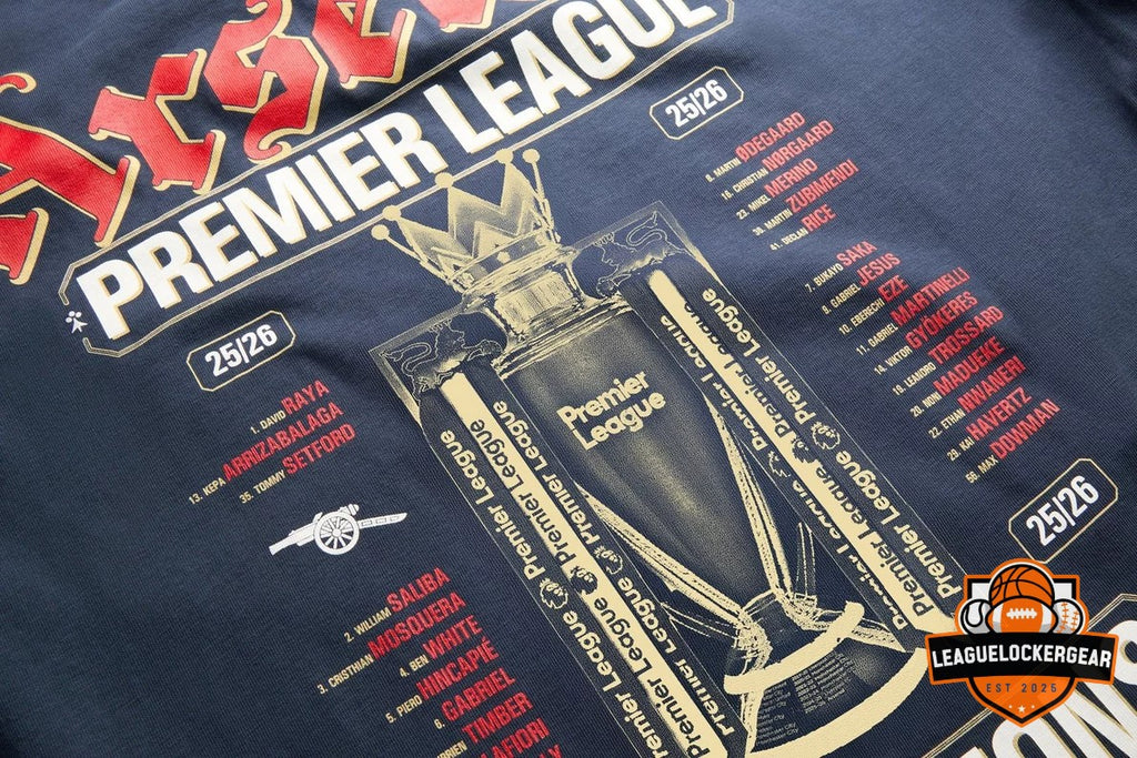 Arsenal Football Club 2025-2026 Premier League Champions T-Shirt