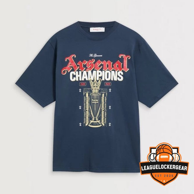 Arsenal Football Club 2025-2026 Premier League Champions T-Shirt