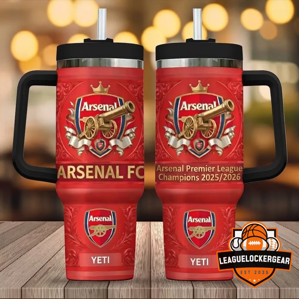 Arsenal FC Premier League Champions 2025/2026 Handled Tumbler