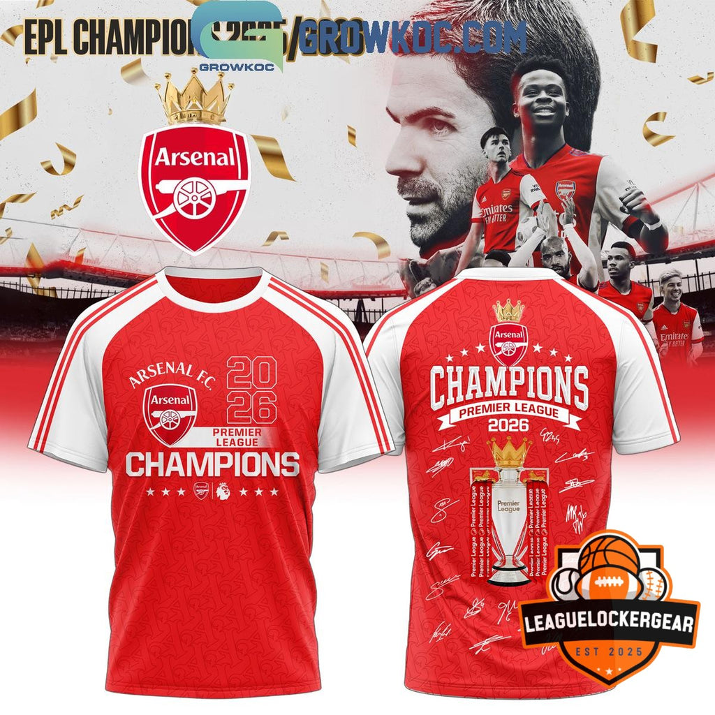 Arsenal Football Club Premier League Champions 2026 Hoodie