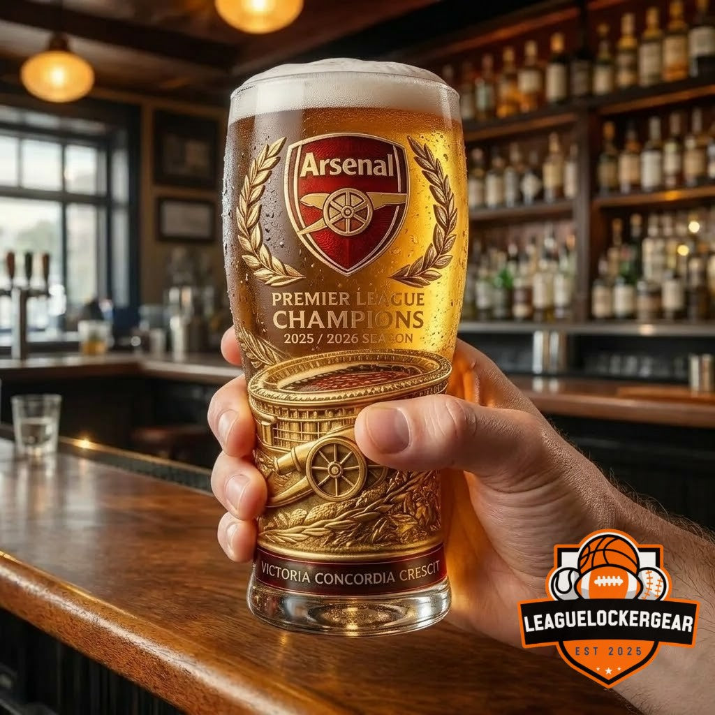 Arsenal Premier League Champions 2025/2026 Season Pint Glass