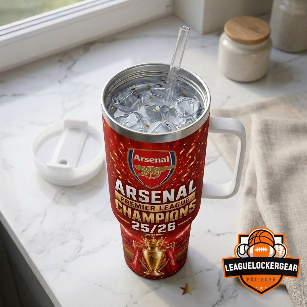 Arsenal Premier League Champions 25/26 Insulated Tumbler with Handle