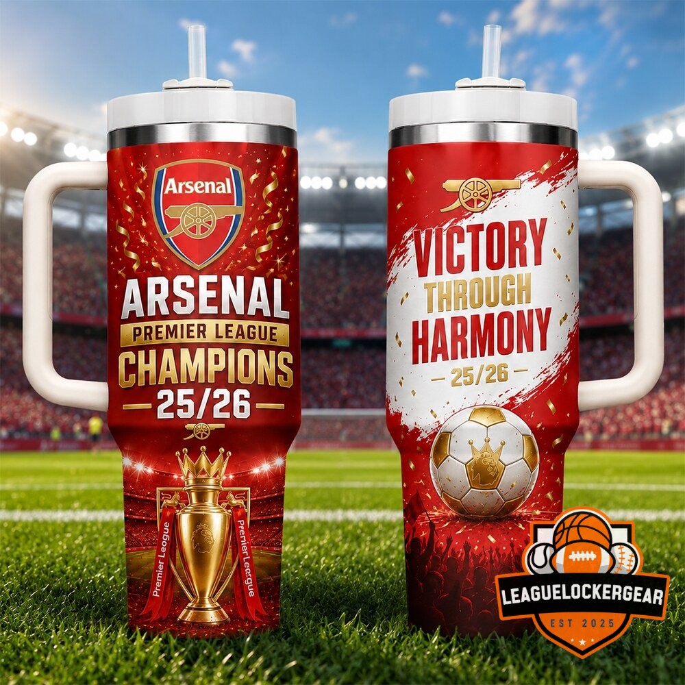 Arsenal Premier League Champions 25/26 Insulated Tumbler with Handle