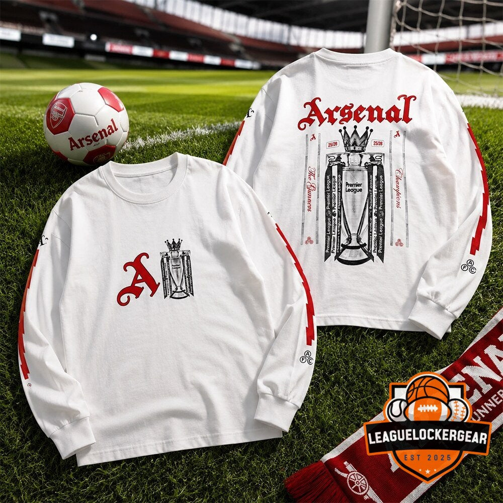 Arsenal 2025-2026 Premier League Champions Long-Sleeve T-Shirt