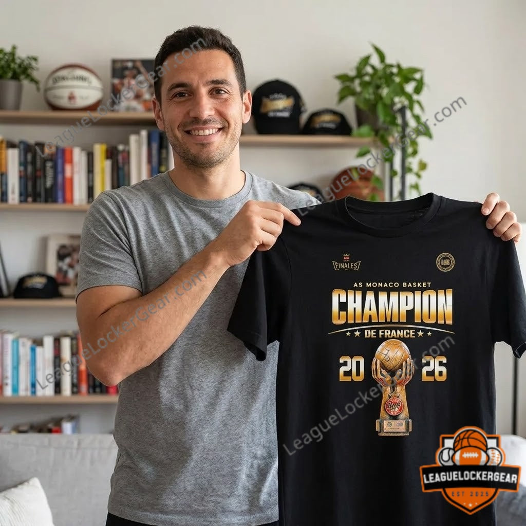 AS Monaco Basket Champions De France 2026 T-Shirt