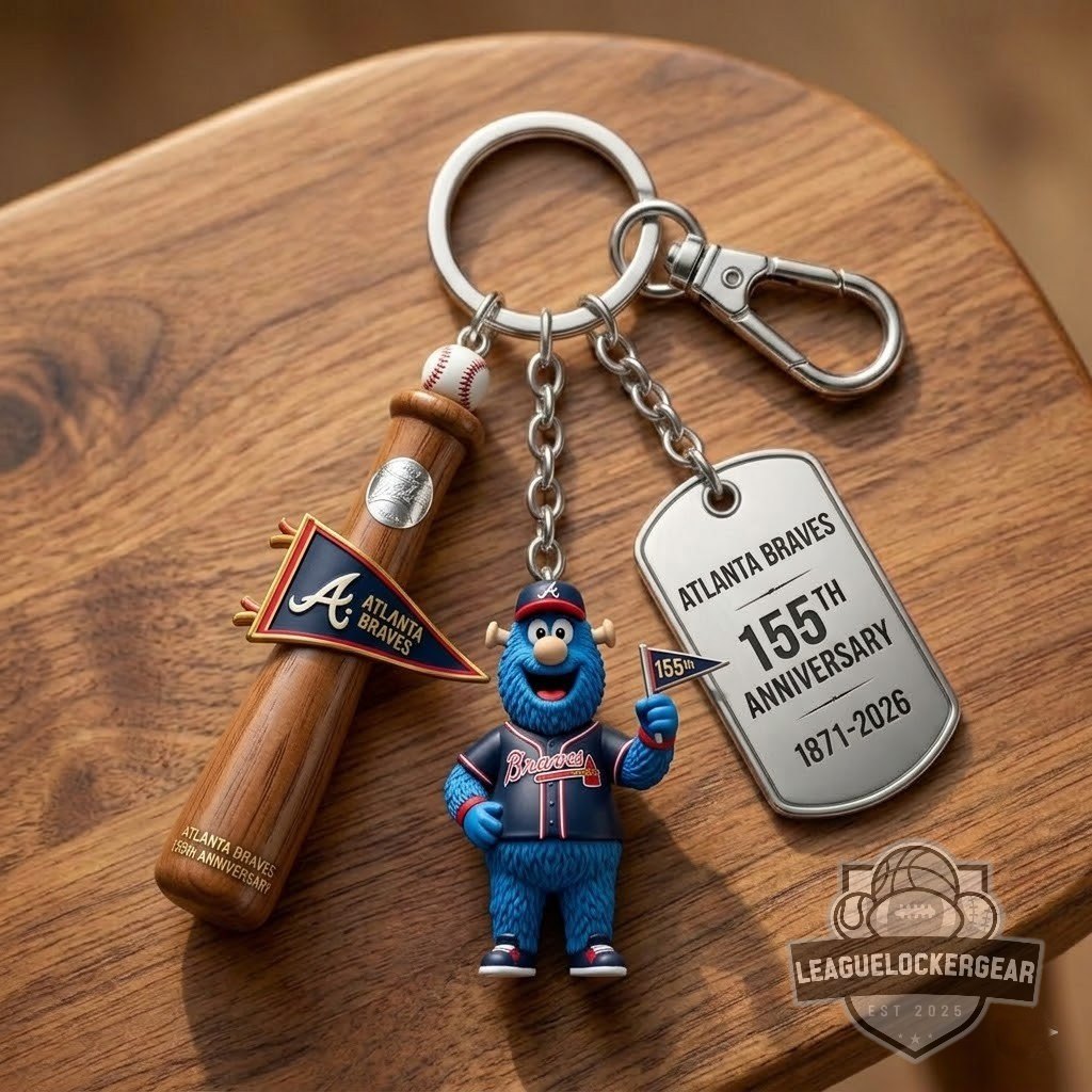 Atlanta Braves 155th Anniversary 1871-2026 Keychain