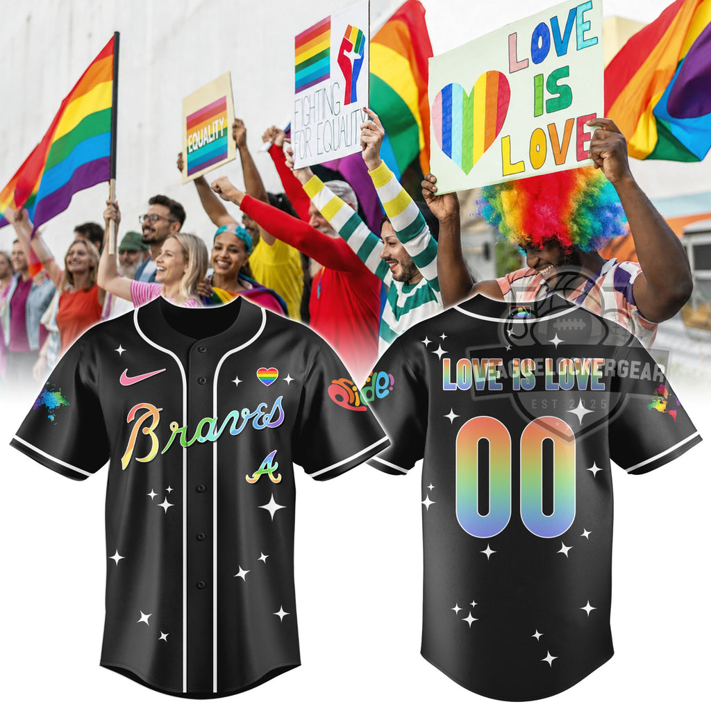 Atlanta Braves Love Is Love Pride Baseball Jersey