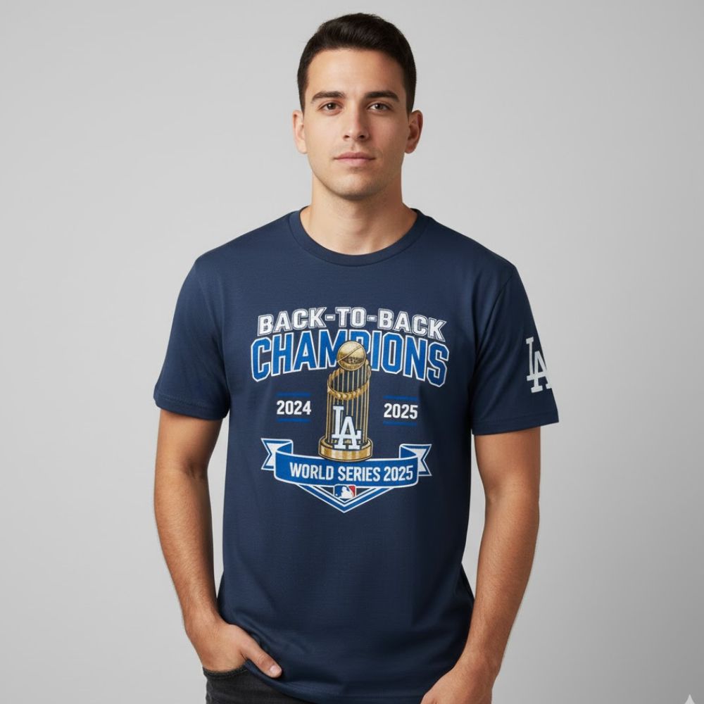 Los Angeles Dodgers 2025 Back-to-Back World Series Champions Apparel – T-Shirt, Hoodie & Sweatshirt Collection