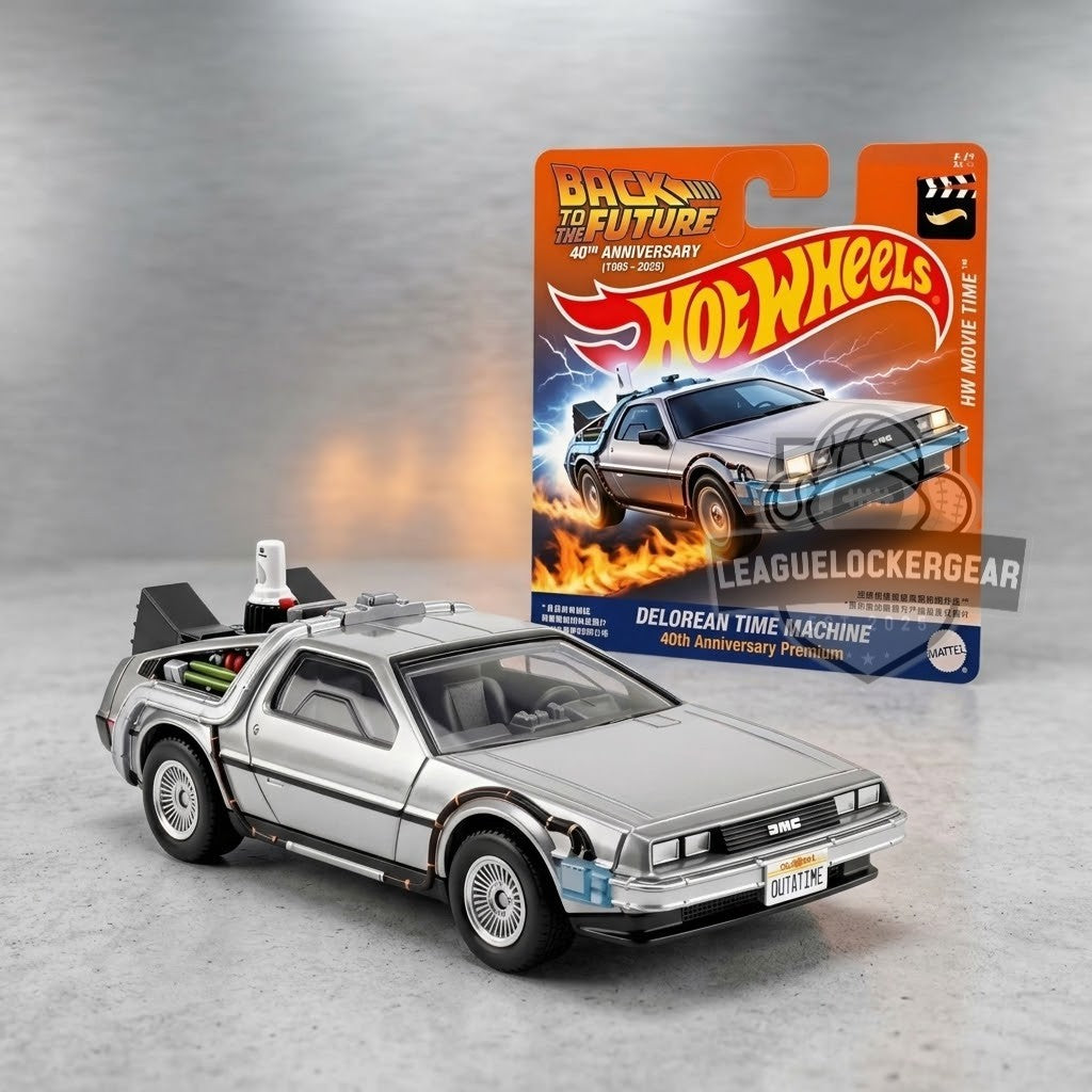 Back To The Future 40th Anniversary DeLorean Time Machine Hot Wheels Car
